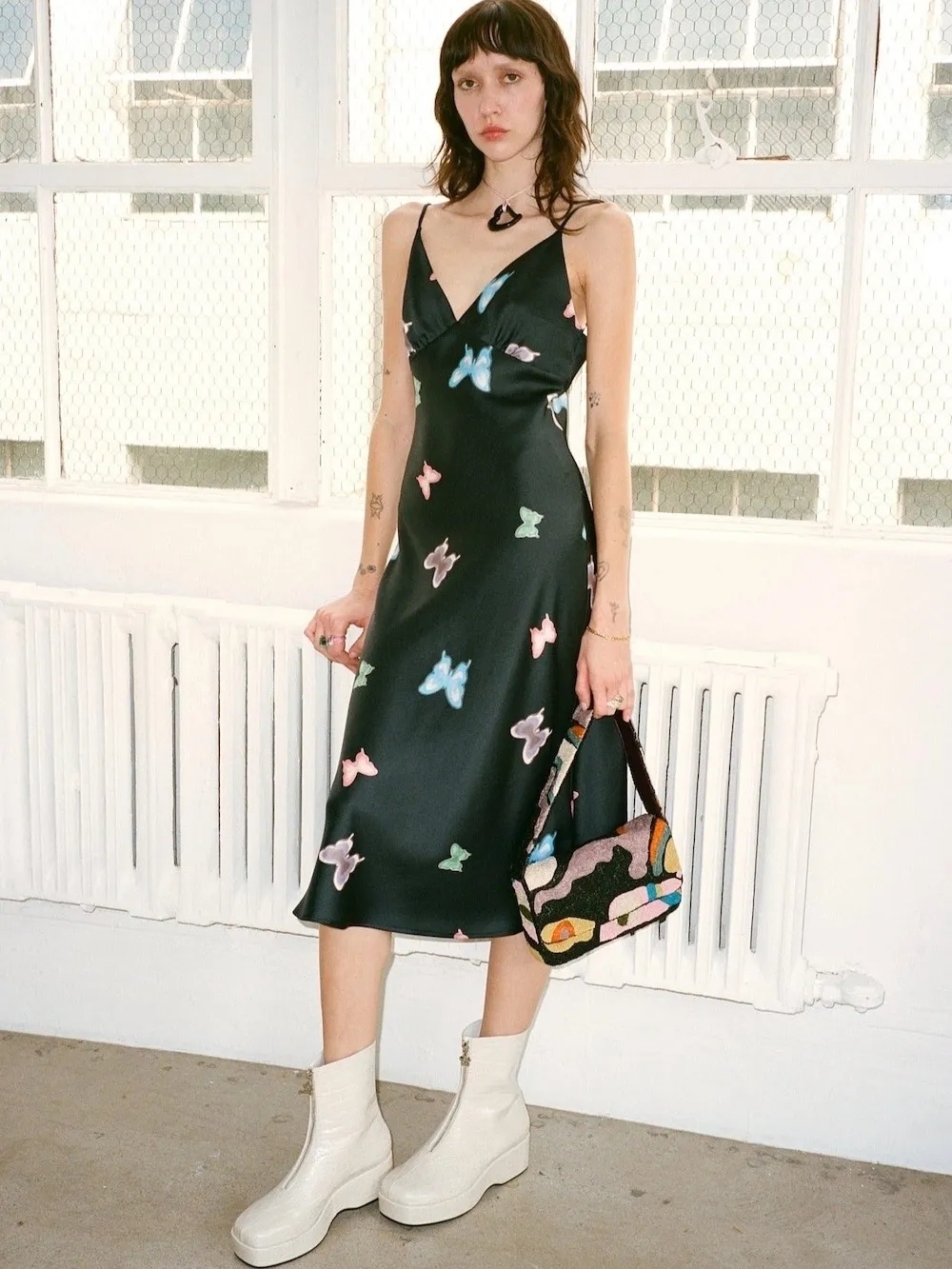 Lisa Says Gah Mariposa Butterfly Slip Dress